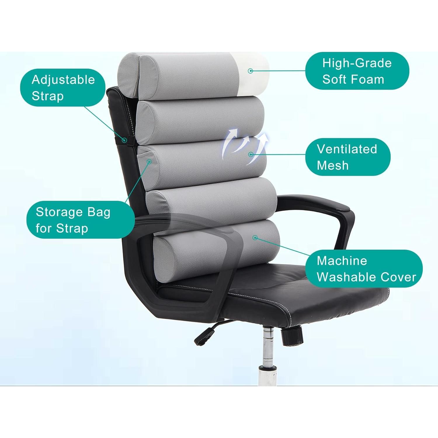 Almohada Lumbar Givanlee Semicircular Ajustable 73x44cm