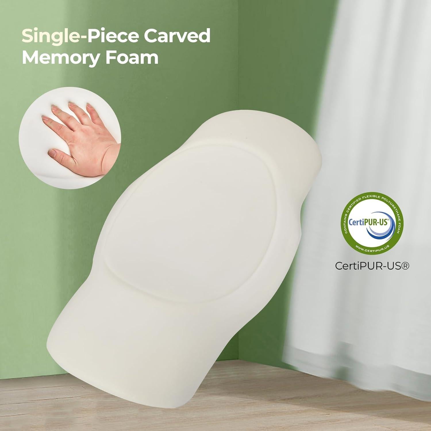 Almohada Lumbar Ashena - Espuma Viscoelástica Ergonomica 67.8x34.8cm