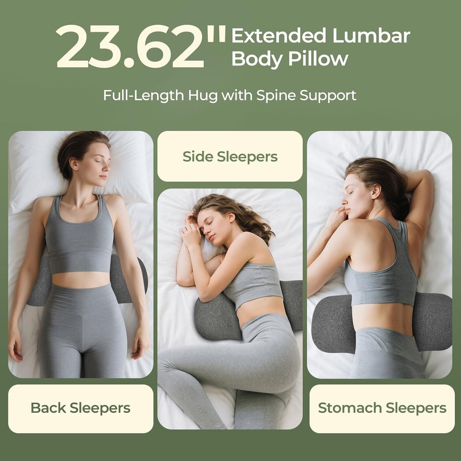 Almohada Lumbar Ashena - Espuma Viscoelástica Ergonomica 67.8x34.8cm