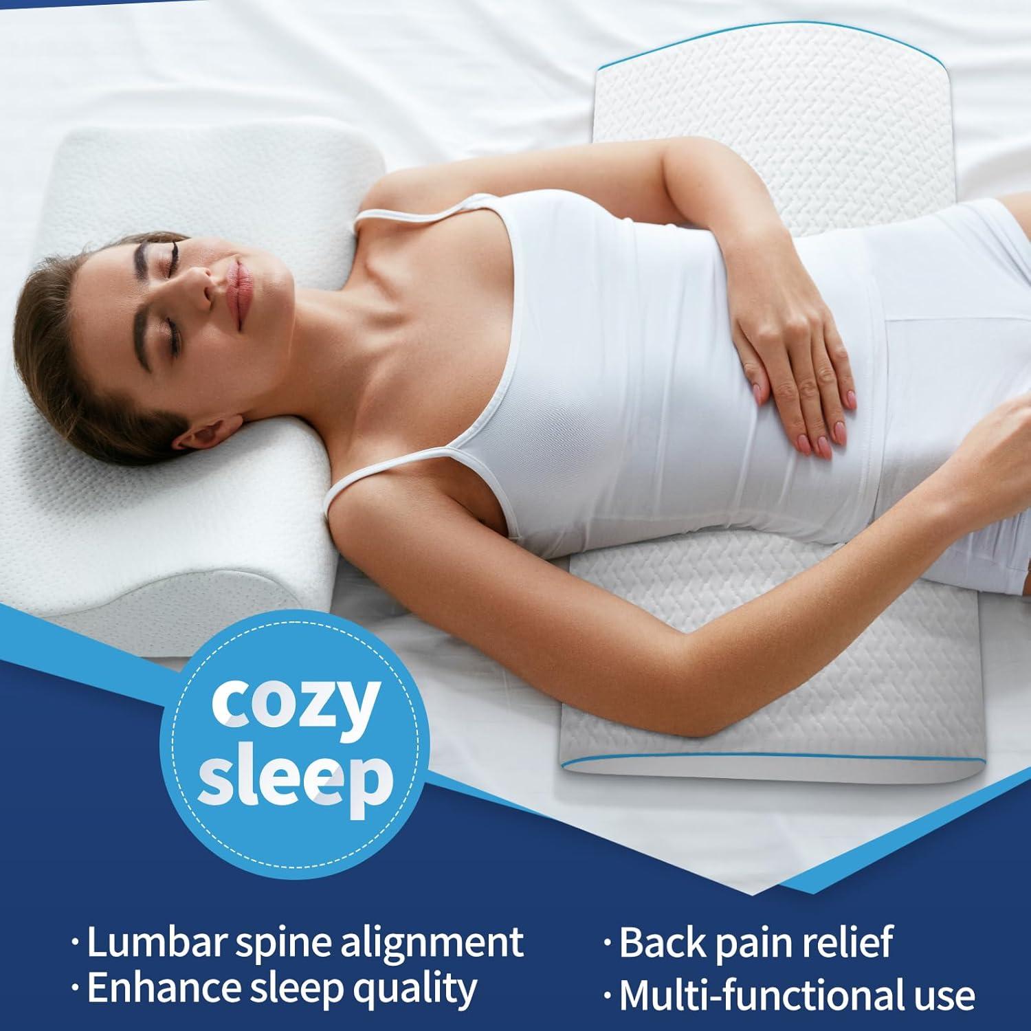 Almohada de Soporte Lumbar Nockovi 60x30 cm Espuma Ergonómica