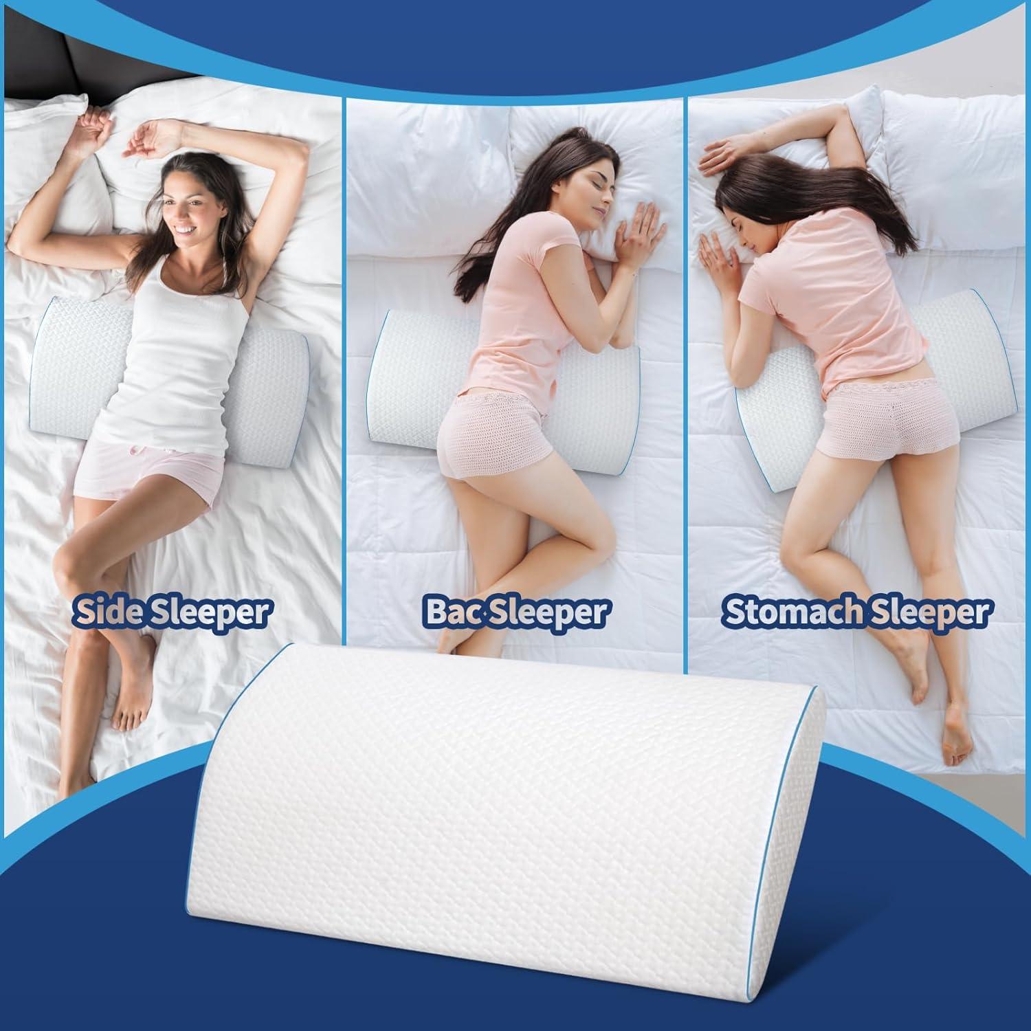 Almohada de Soporte Lumbar Nockovi 60x30 cm Espuma Ergonómica