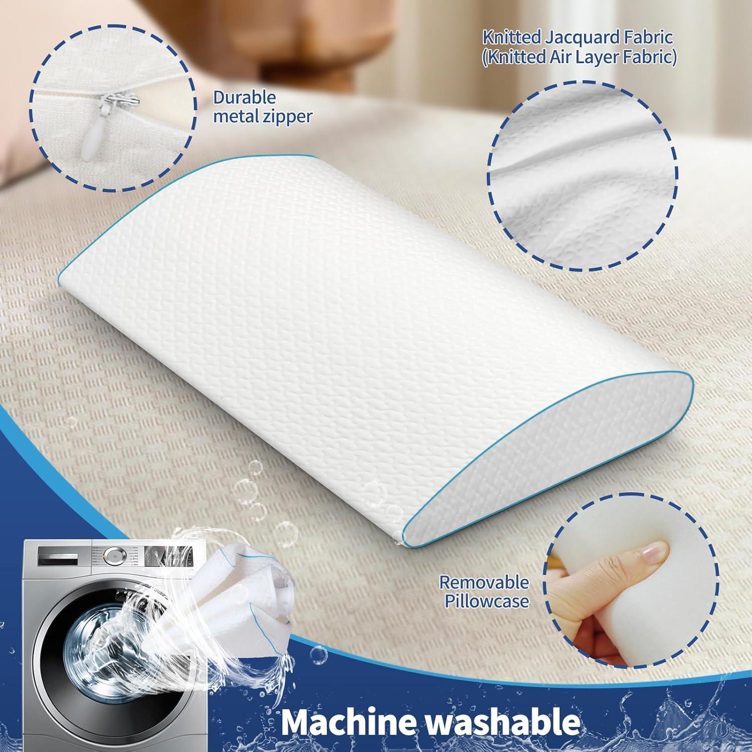 Almohada de Soporte Lumbar Nockovi 60x30 cm Espuma Ergonómica