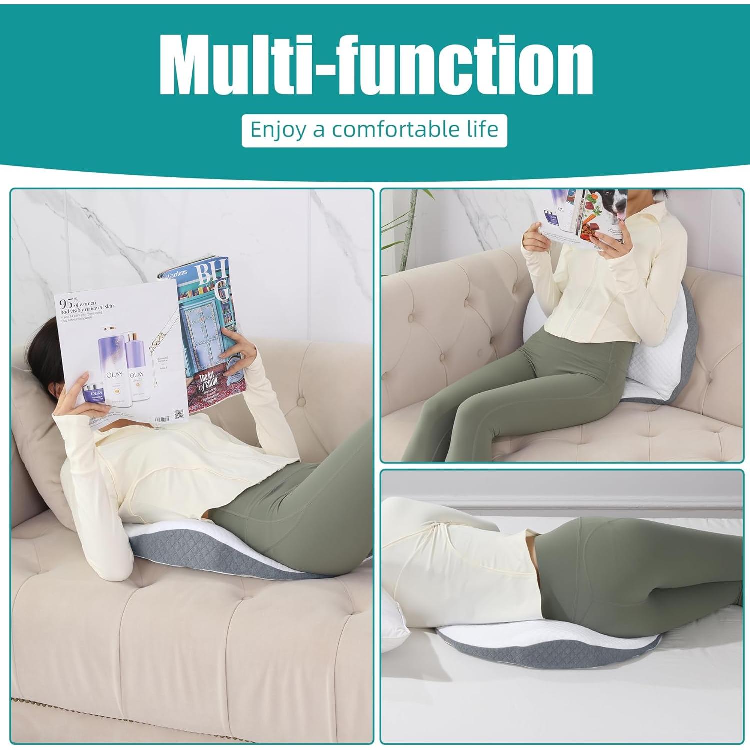 Almohada de Soporte Lumbar ROYALAY Ergonómica 56x56cm