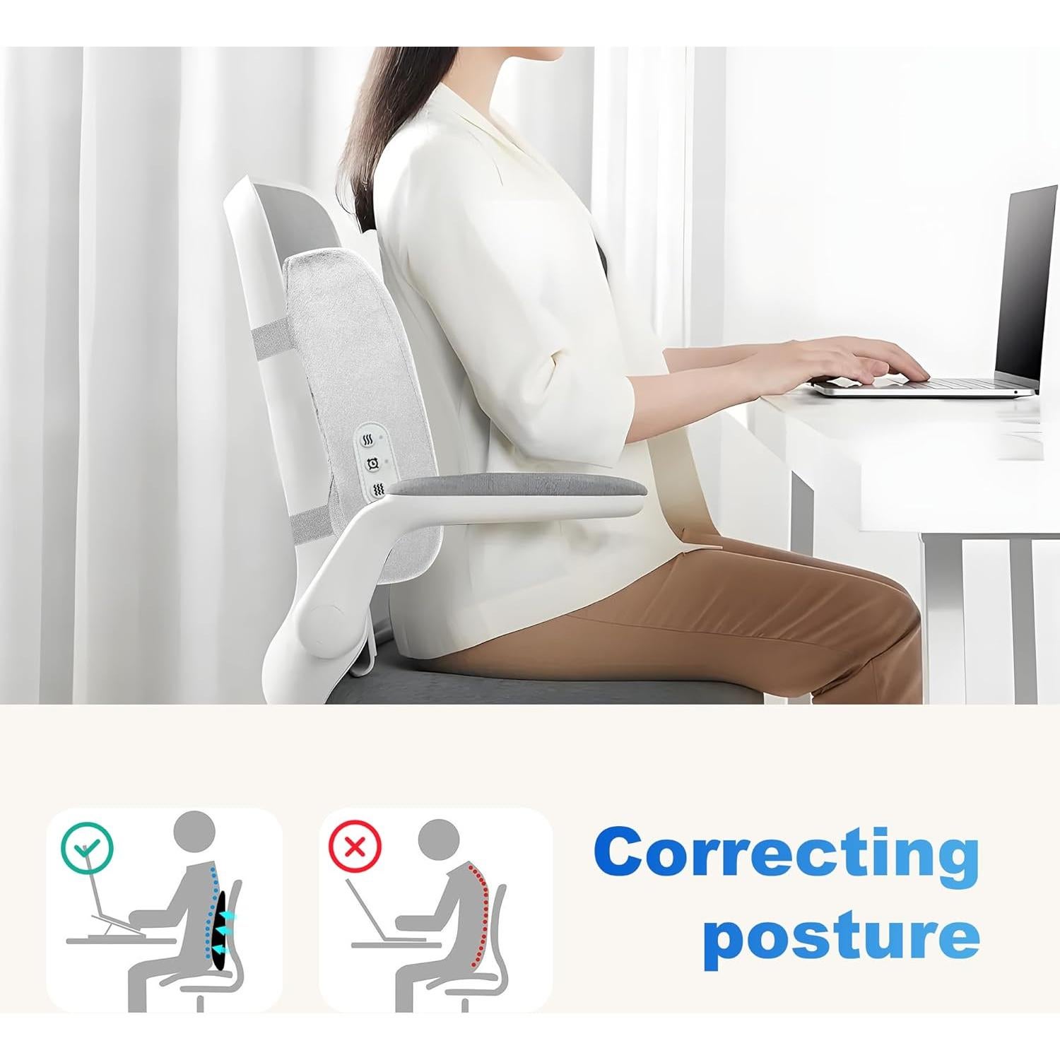 Almohada Lumbar Calentada CILI CL-4102BLU con Masaje Vibrante