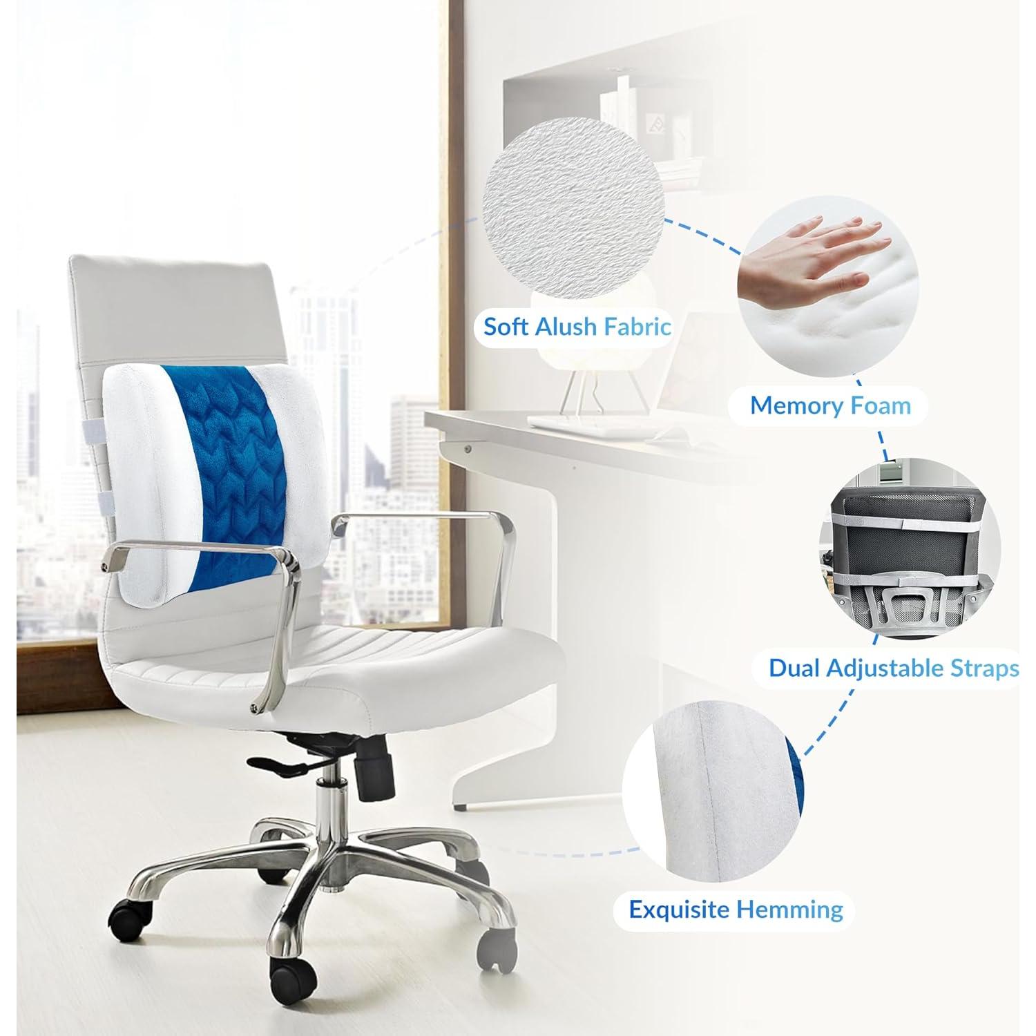 Almohada Lumbar Calentada CILI CL-4102BLU con Masaje Vibrante