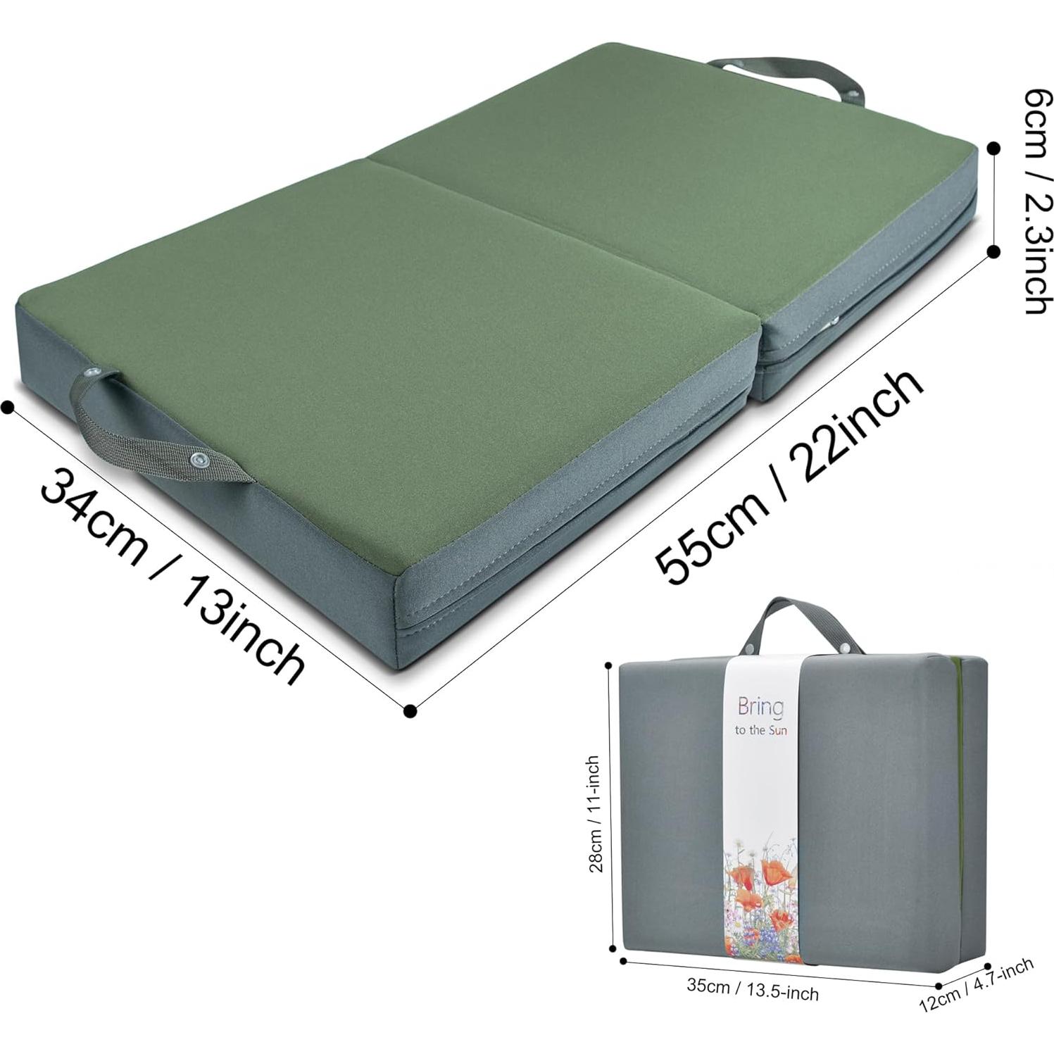 Almohadilla para Arrodillarse KI Store Espuma de Memoria Verde Oliva