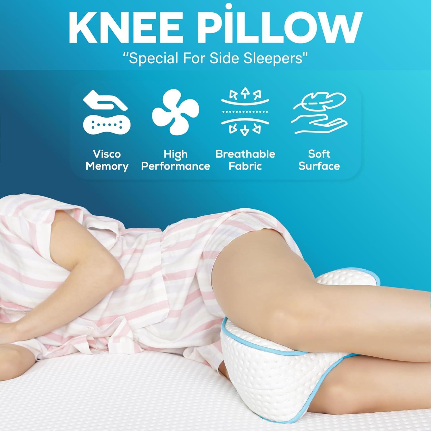 Almohada de Rodilla Viscoelástica Viscofoam - Alivio Dolor Espalda