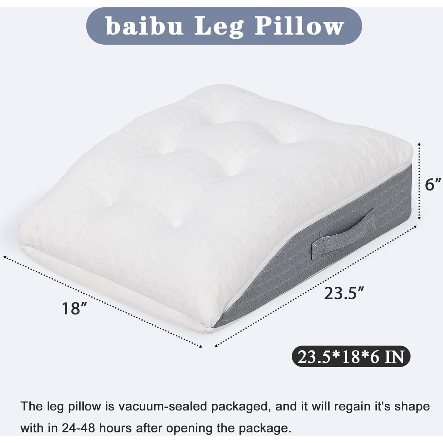 Almohada Elevadora de Piernas Baibu de Espuma Viscoelástica 60x46x15 cm