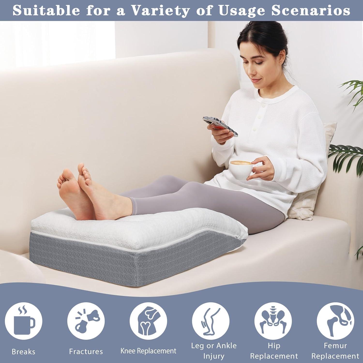 Almohada Elevadora de Piernas Baibu de Espuma Viscoelástica 60x46x15 cm