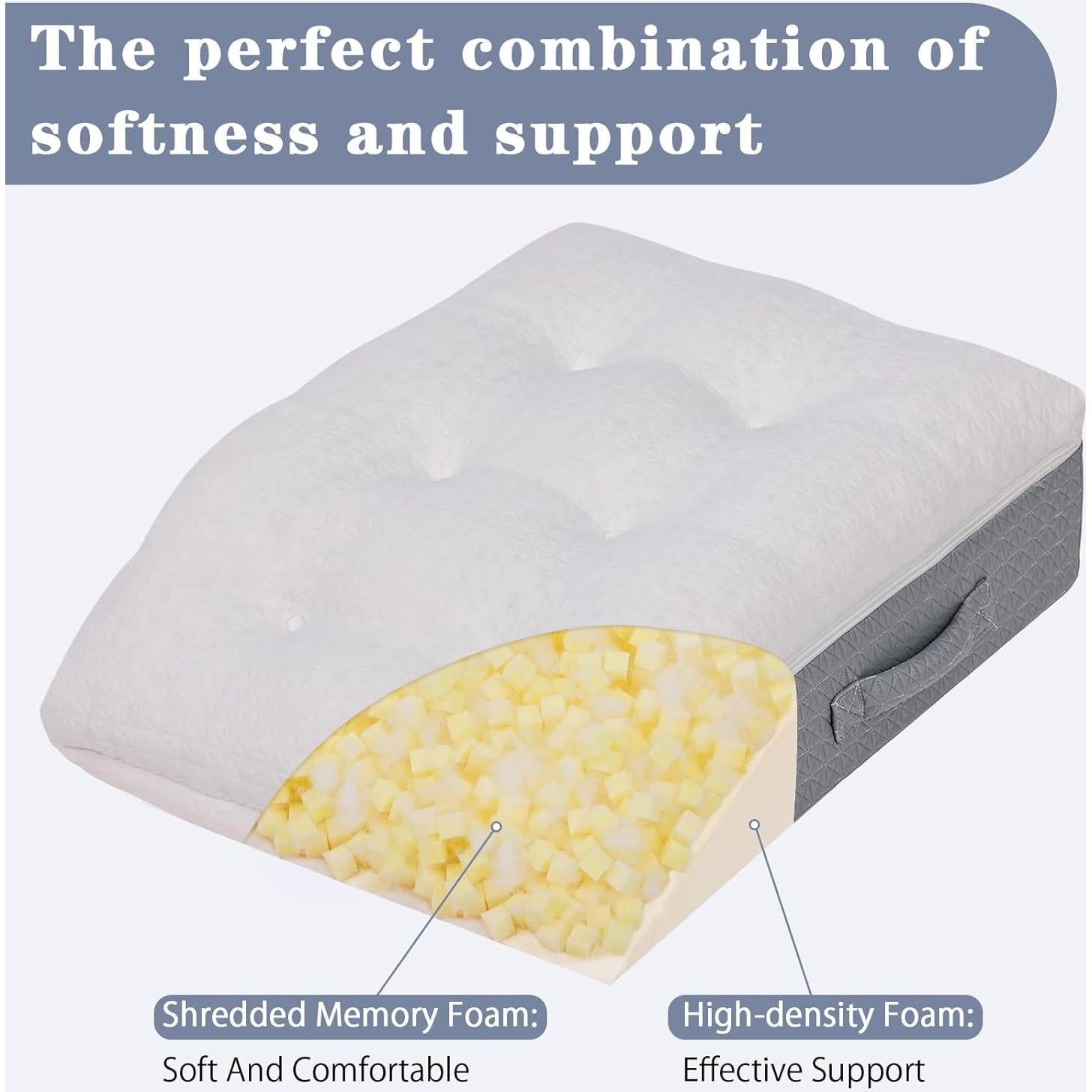 Almohada Elevadora de Piernas Baibu de Espuma Viscoelástica 60x46x15 cm