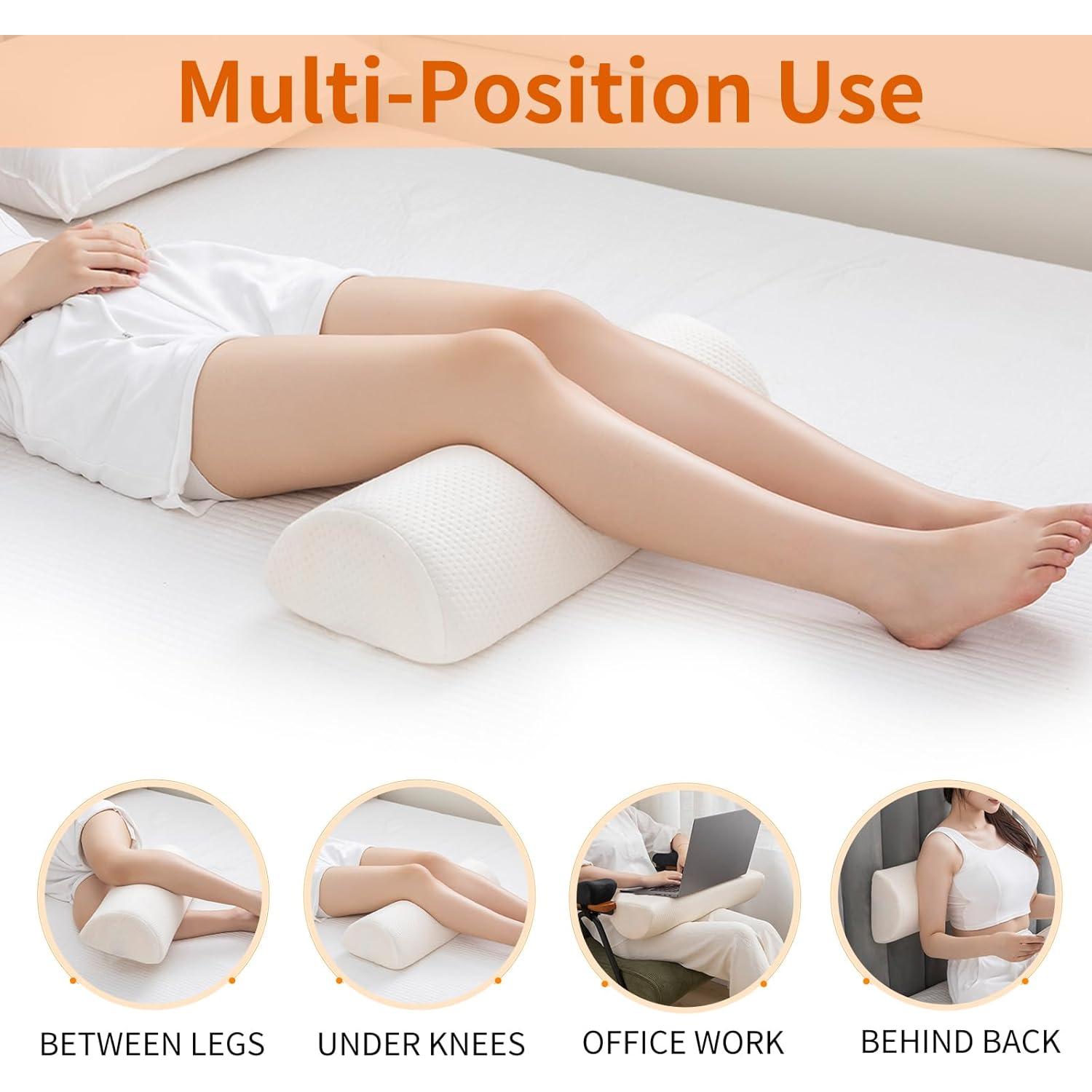 Cojín de Media Luna Eiury - Espuma Viscoelástica Lavable 52cm