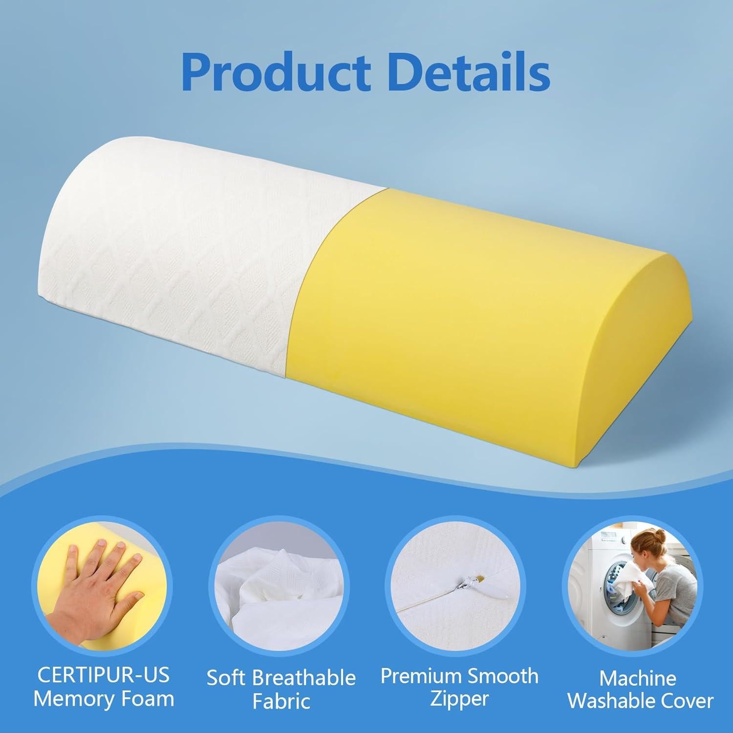 Cojín para Rodillas Cozyhealth Espuma Viscoelástica 51.8x19.8cm