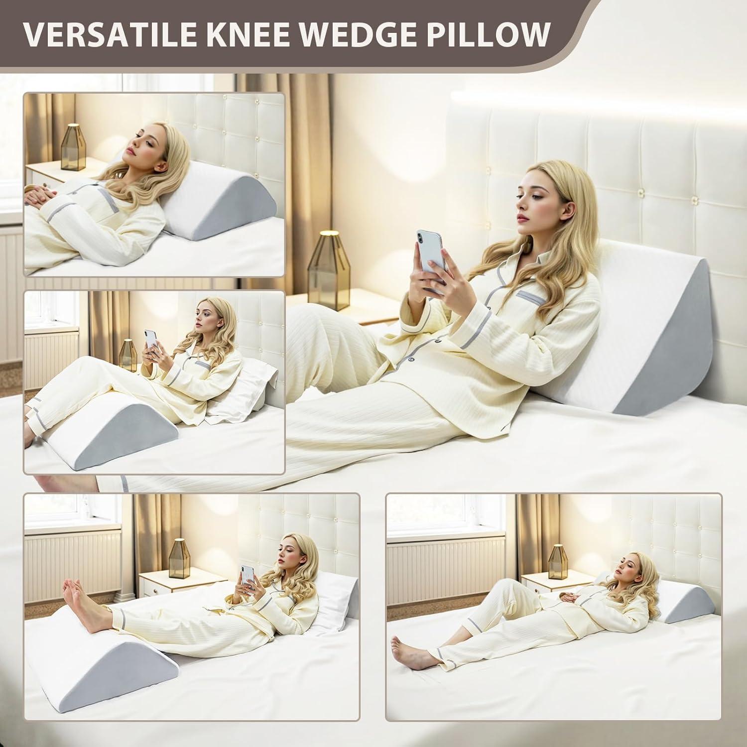 Almohada en cuña MOREZZF para elevación de piernas 50x36cm