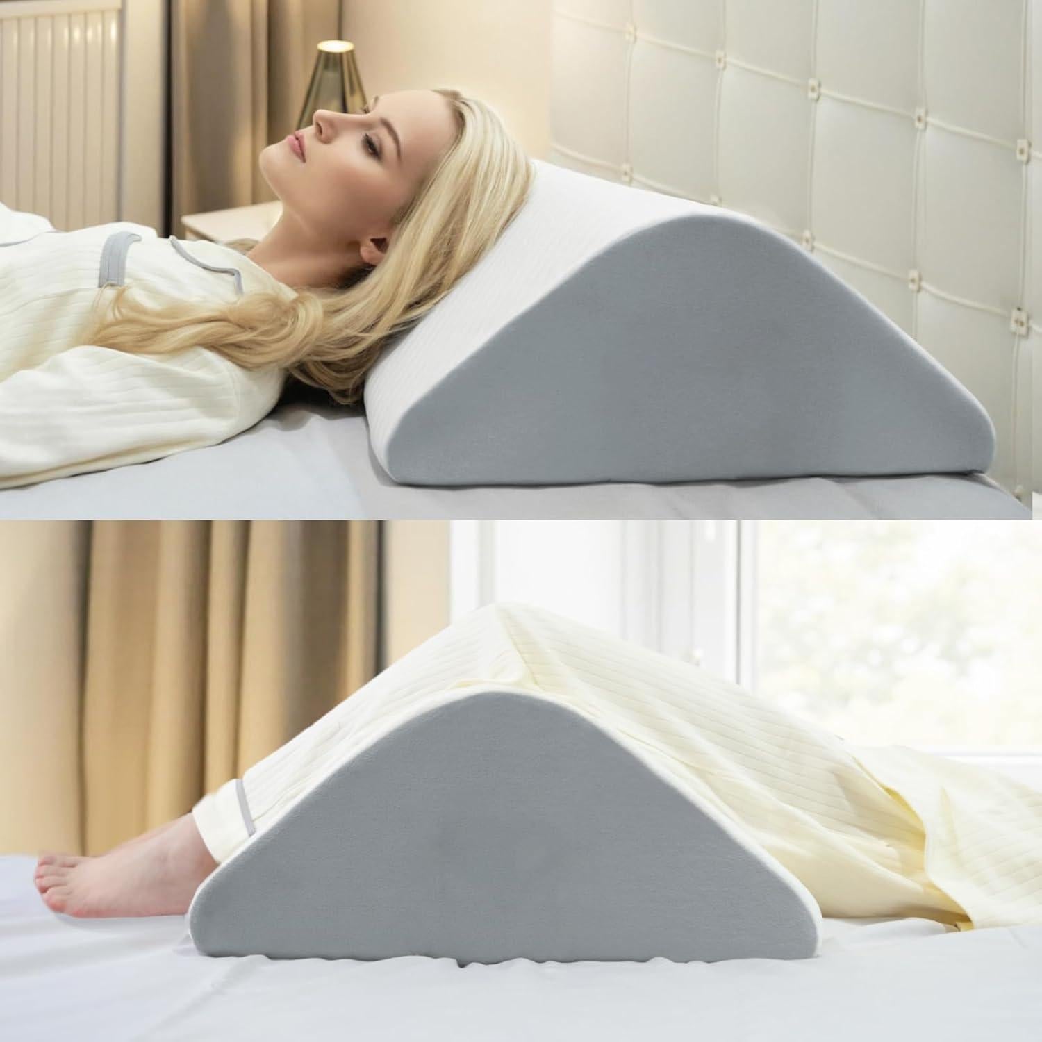 Almohada en cuña MOREZZF para elevación de piernas 50x36cm