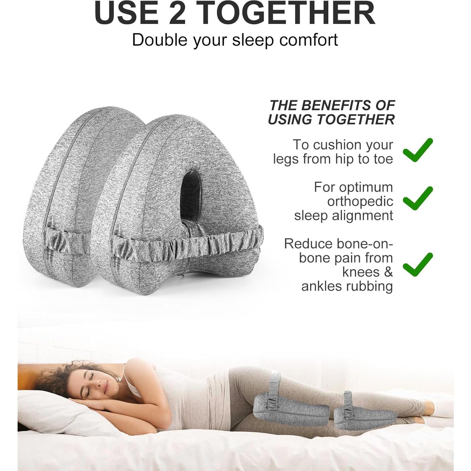 Almohada de Rodilla Viscoelástica RWSEFK para Alivio Ciático