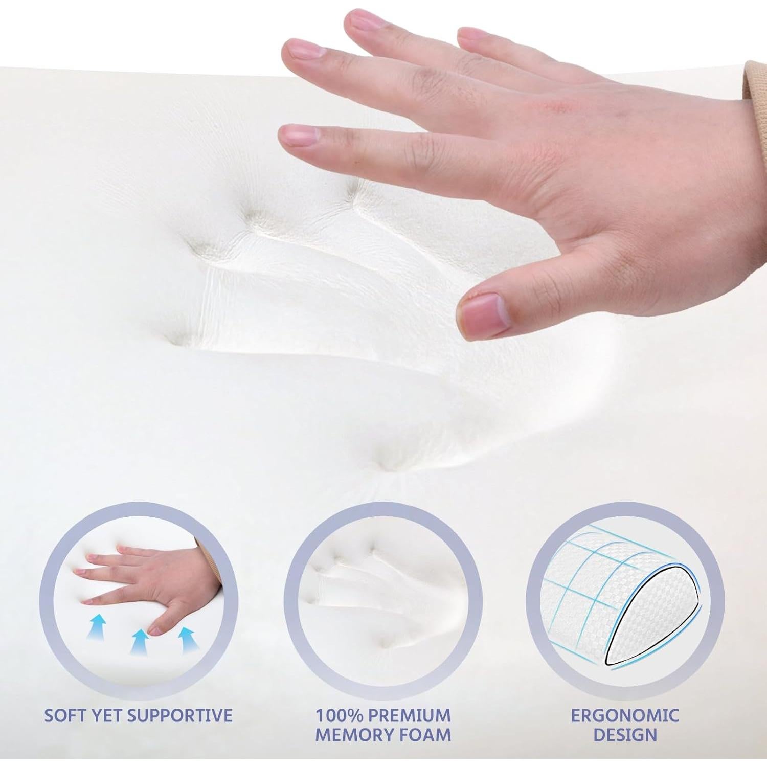 Almohada Ergonómica Swaycy 55x25x15 cm Espuma Viscoelástica