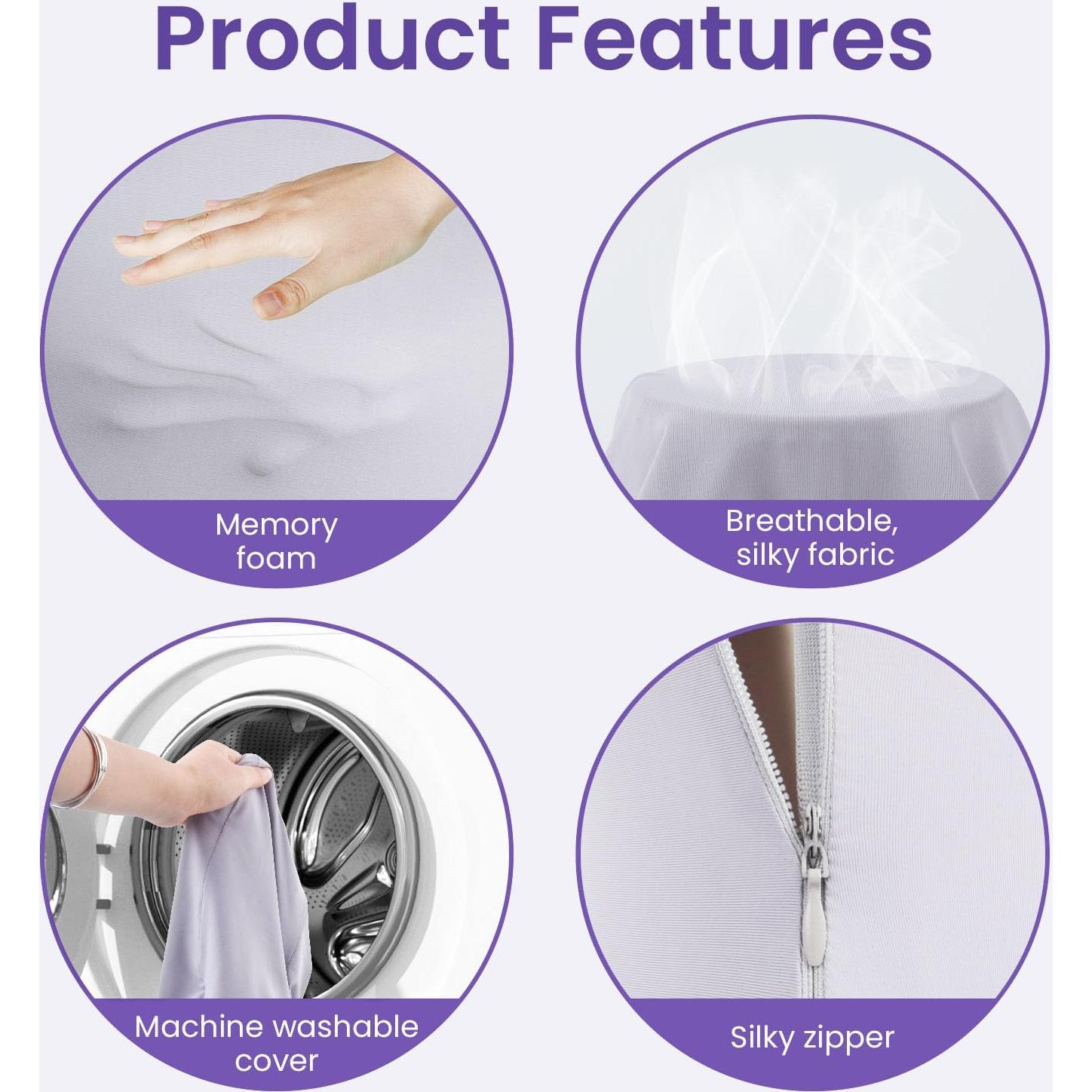 Almohada para Rodillas THMINS para Mujeres, Espuma Viscoelástica