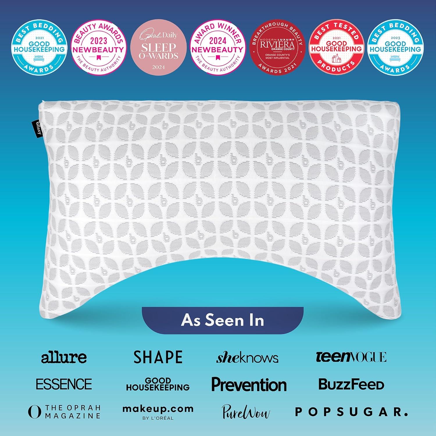 Almohada Ajustable de Espuma Memoria Blissy Rey Enfriamiento