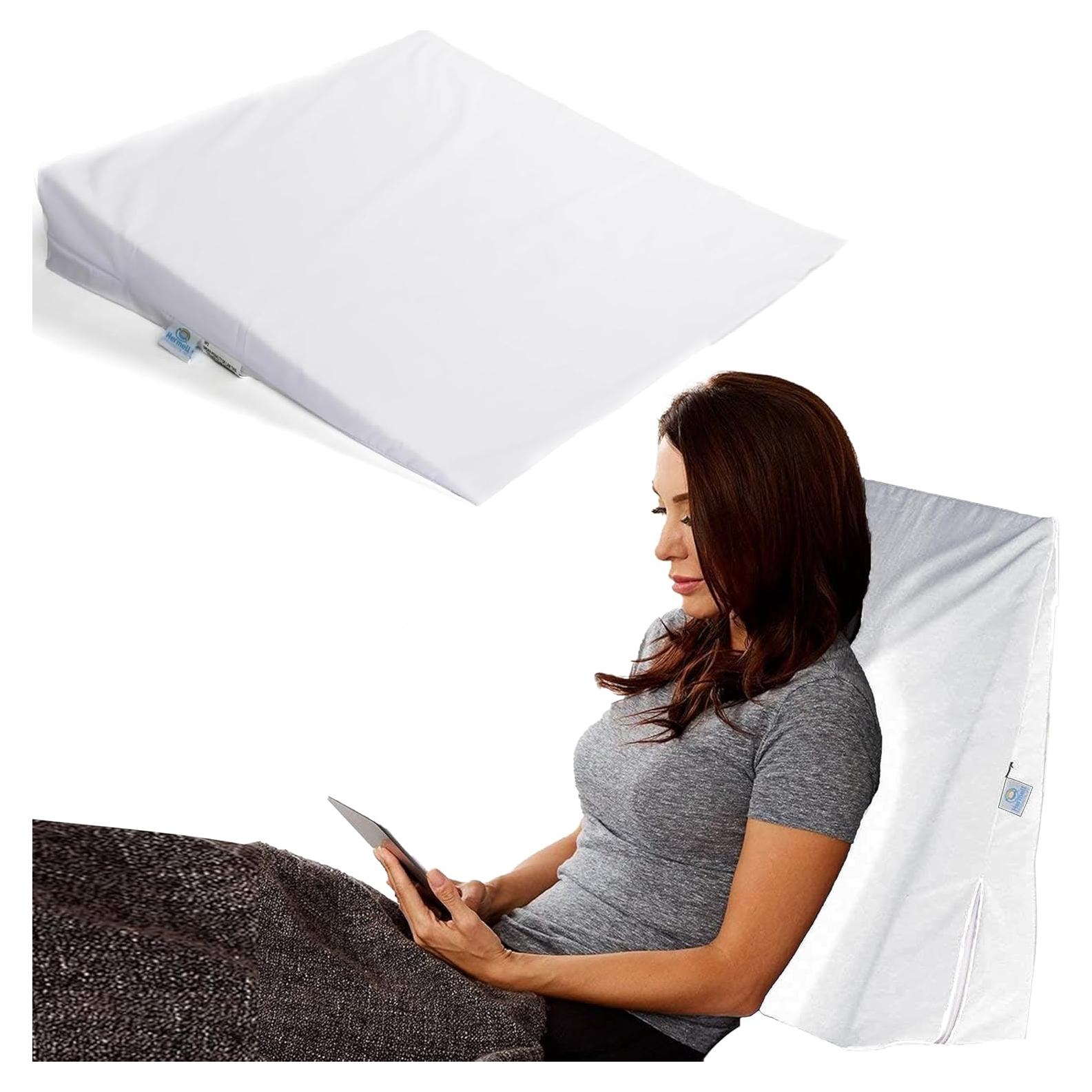 Cojín en cuña Hermell para dormir - Soporte para espalda 60x60 cm