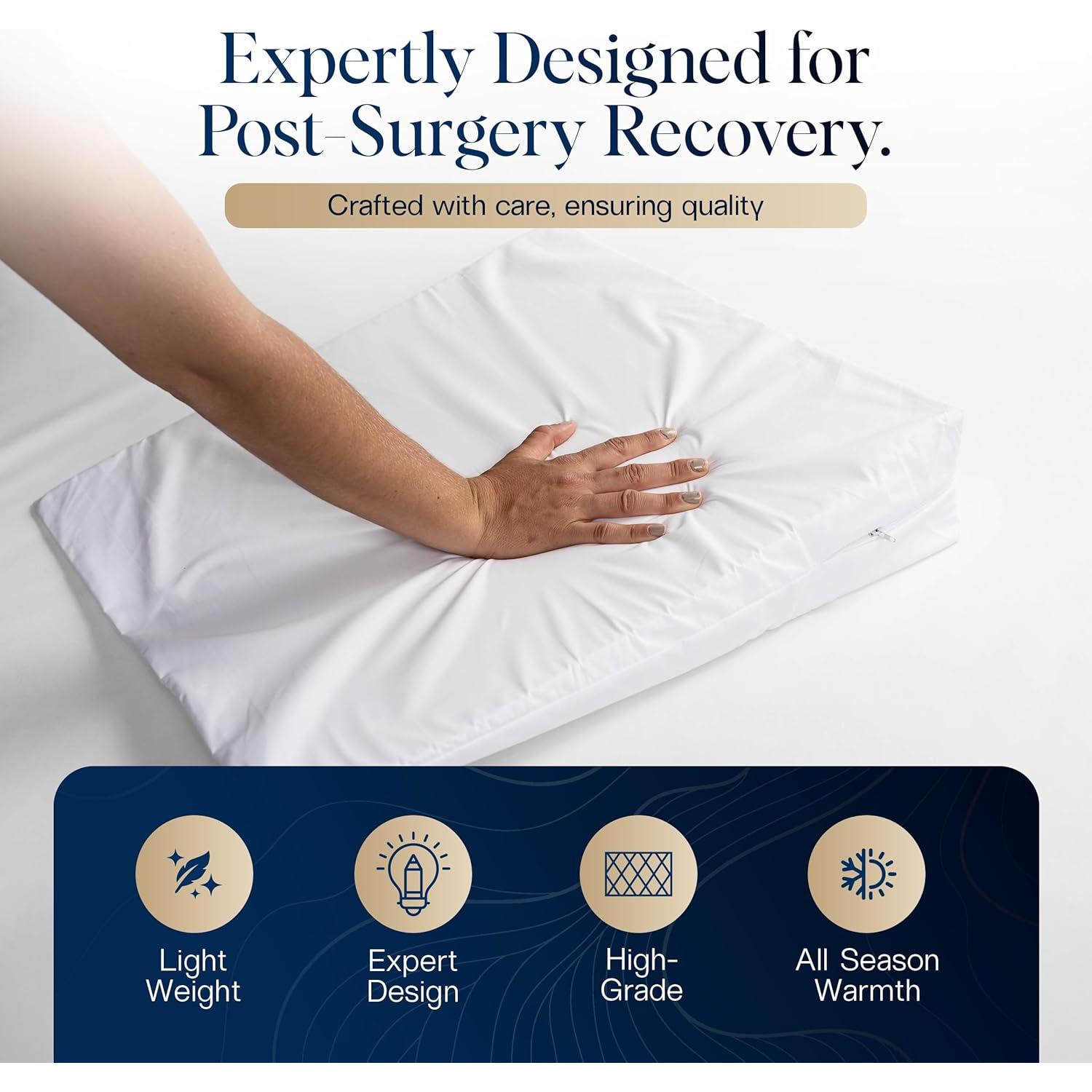 Cojín en cuña Hermell para dormir - Soporte para espalda 60x60 cm