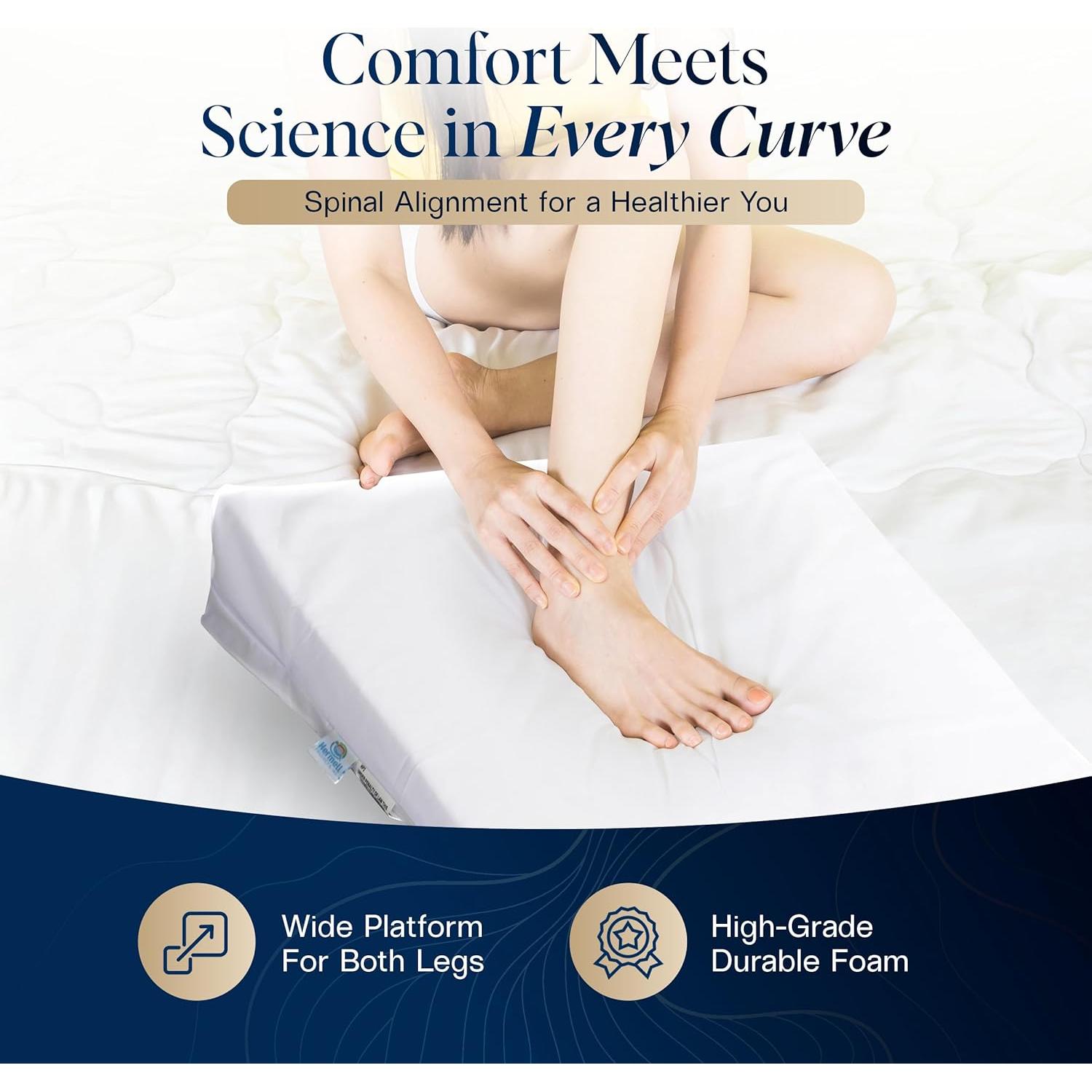 Cojín en cuña Hermell para dormir - Soporte para espalda 60x60 cm