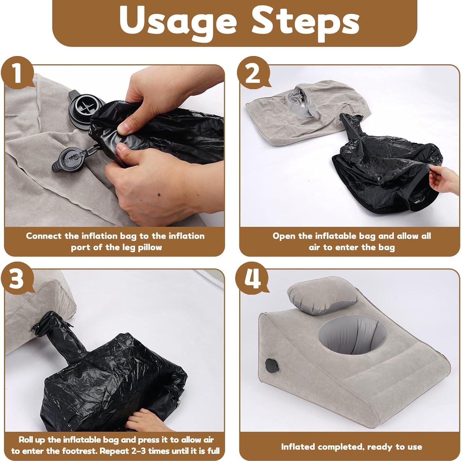 Cojín en Cuña Inflable SHINSOTE para Elevar Piernas 53x48 cm