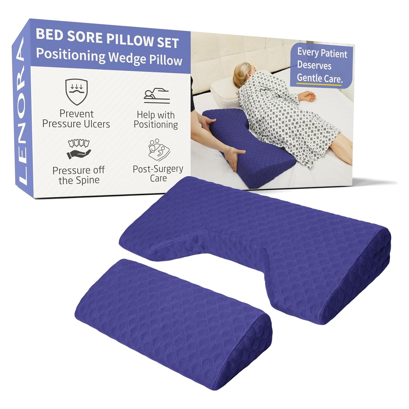 Juego de almohadas antideslizantes Lenora para úlceras - 2 piezas