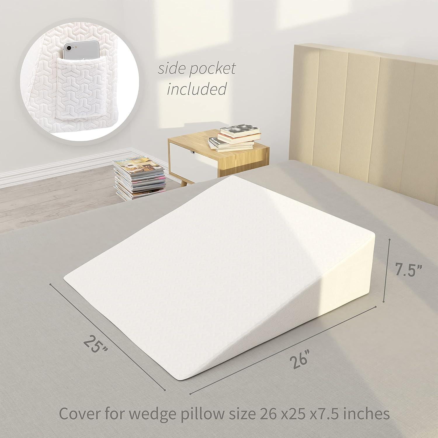 Funda de Almohada Cuña MEOVEN 66x64x19 cm Hipoalergénica