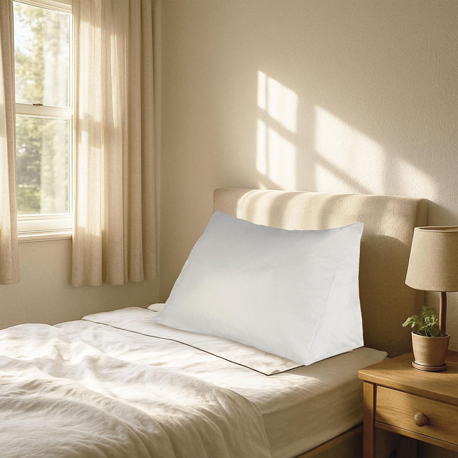 Cojín en Cuña Lavish Home - Soporte para Espalda y Cuello - Blanco