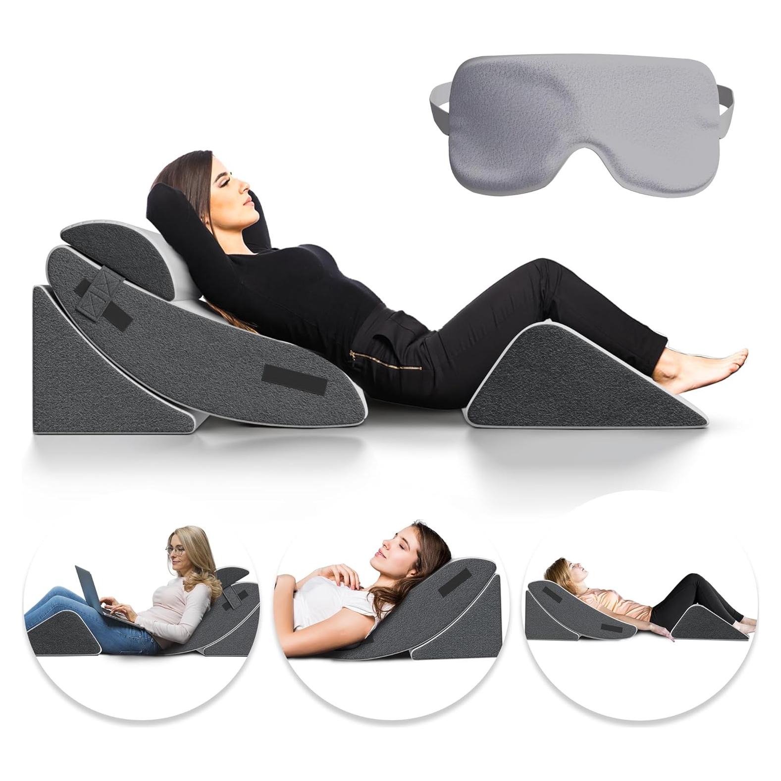 Juego de Almohadas en Cuña Ortopédica OPULUX 4 Piezas Espuma