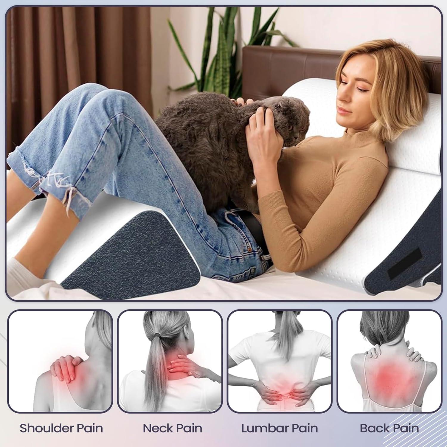 Juego de Almohadas en Cuña Ortopédica OPULUX 4 Piezas Espuma