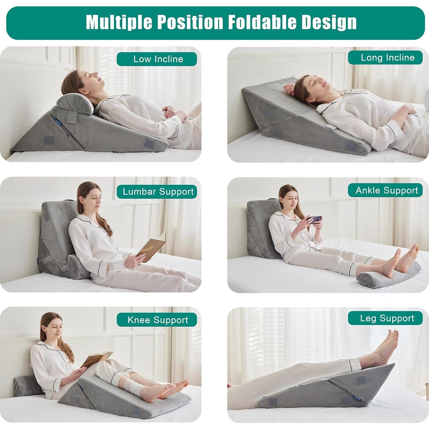 Juego de Almohadas en Cuña Eastoptex - Espuma Viscoelástica Ajustable