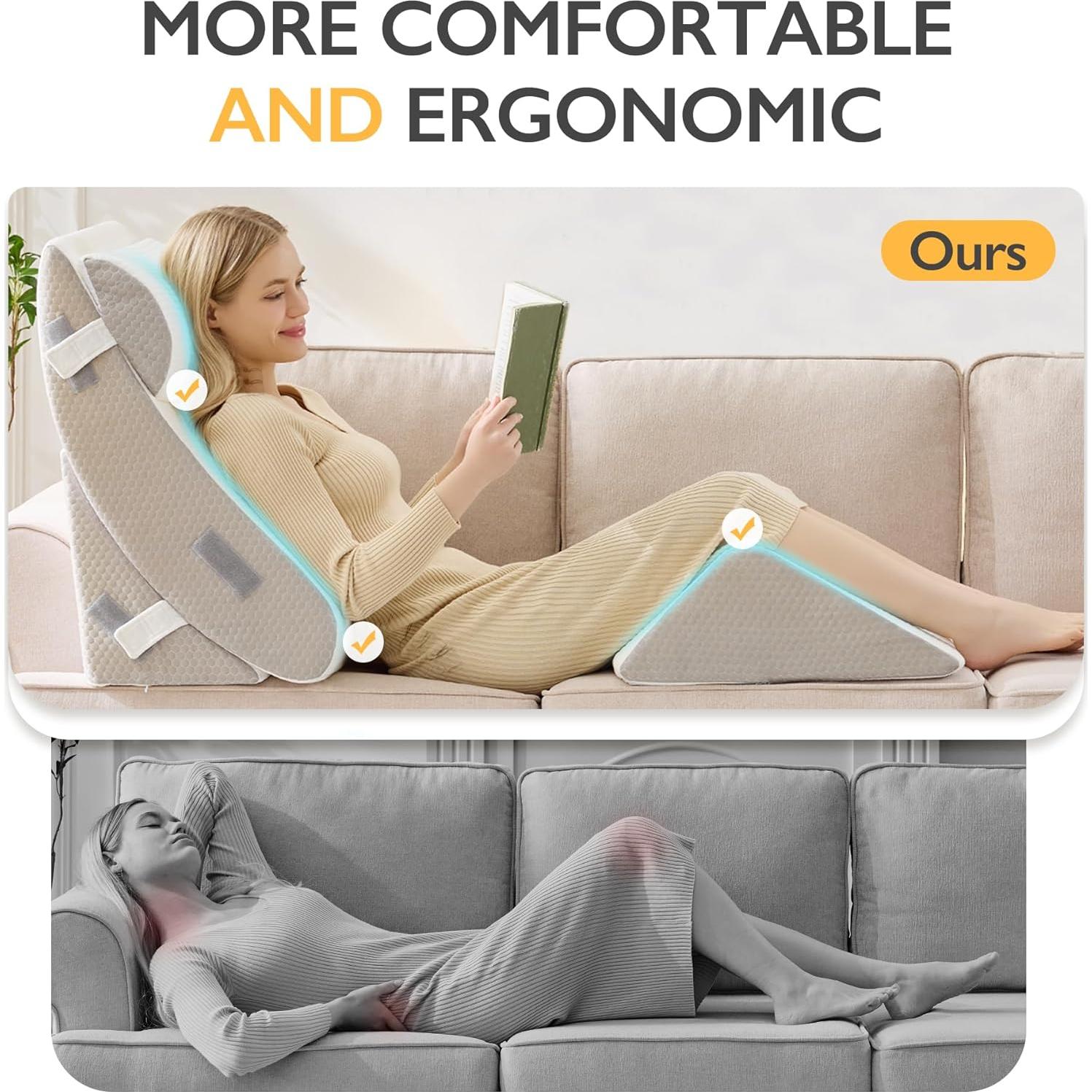 Juego de Almohadas Ortopédicas BDEUS 4 Piezas para Alivio Dolor