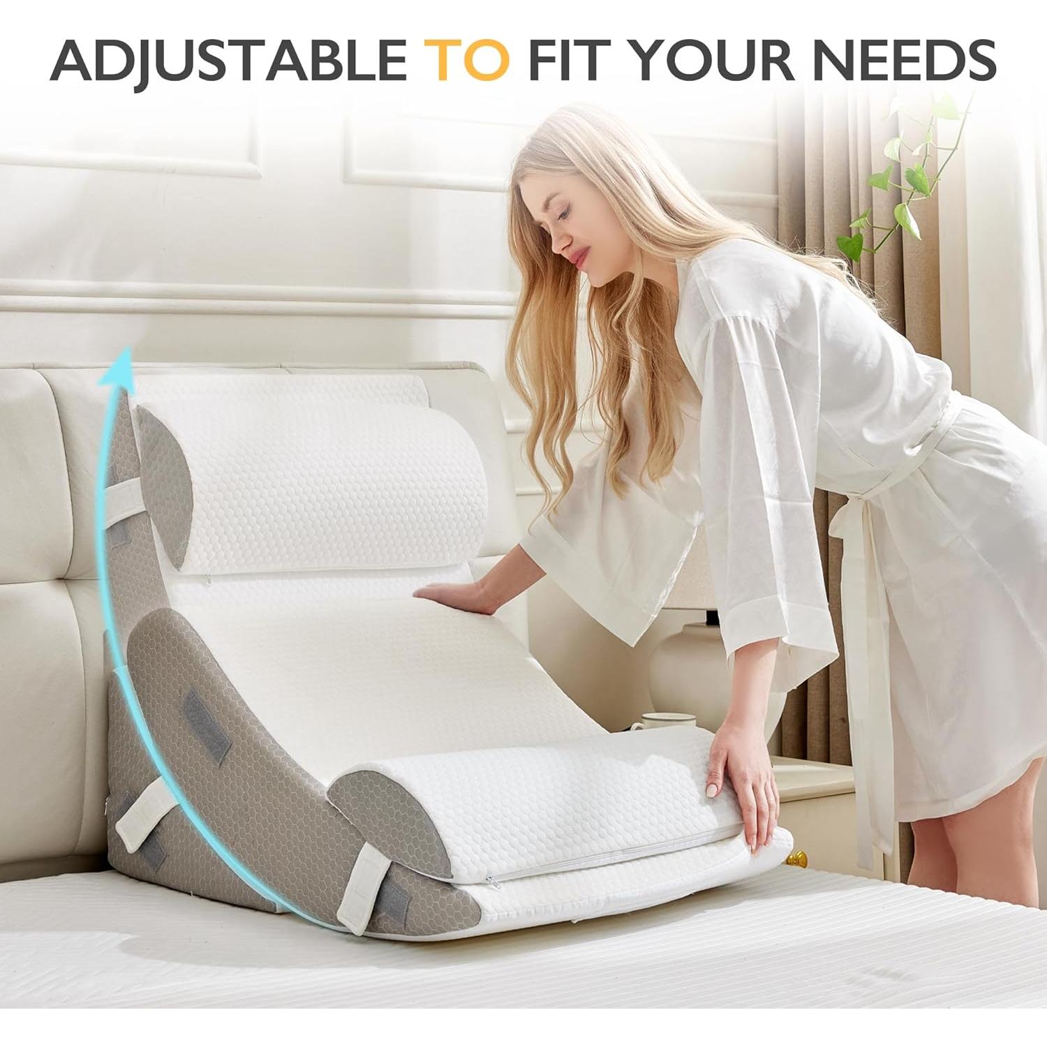 Juego de Almohadas Ortopédicas BDEUS 4 Piezas para Alivio Dolor