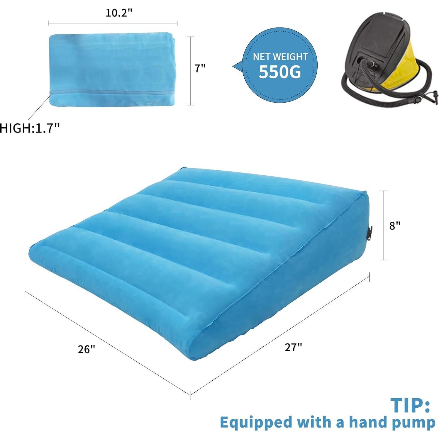 Cojín en cuña TC LAMROBAM 66x68.6 cm para dormir y viajes