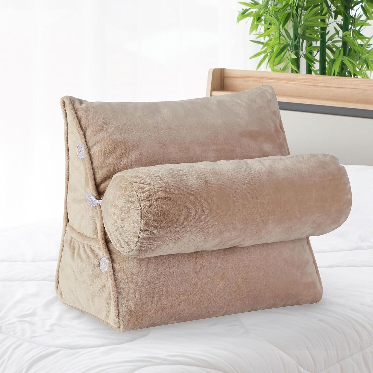 Cojín de Lectura Cheer Collection Cuña Ajustable Taupe 40x22cm