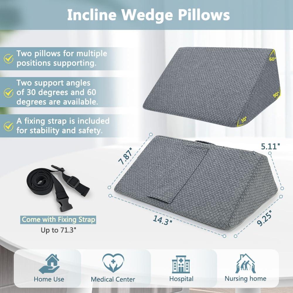 Almohada en Cuña KAAMOS para Dormir de Lado - Soporte Postquirúrgico