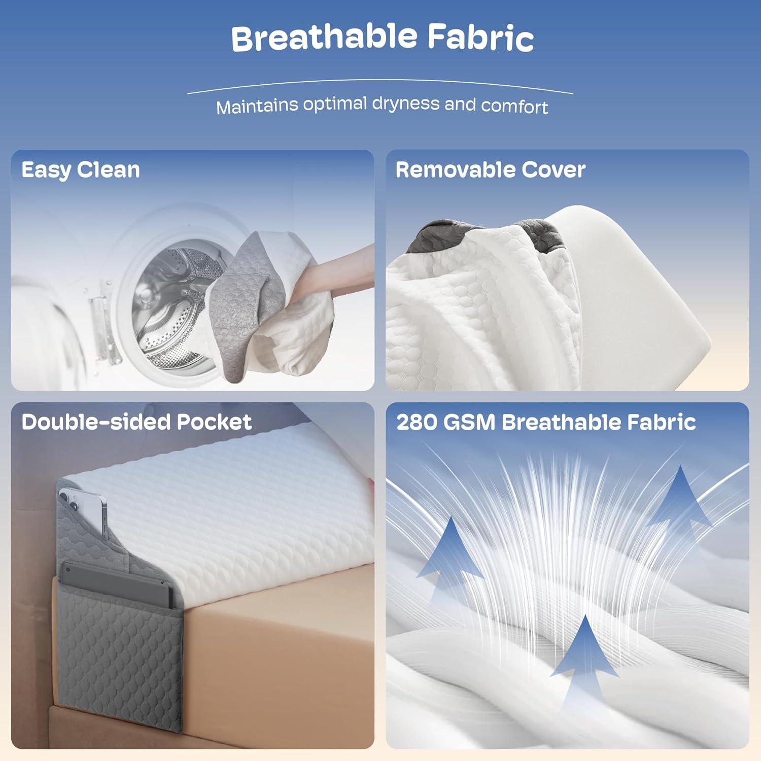 Cojín en cuña para cabecero Queen Simpledad 99 cm ergonómico