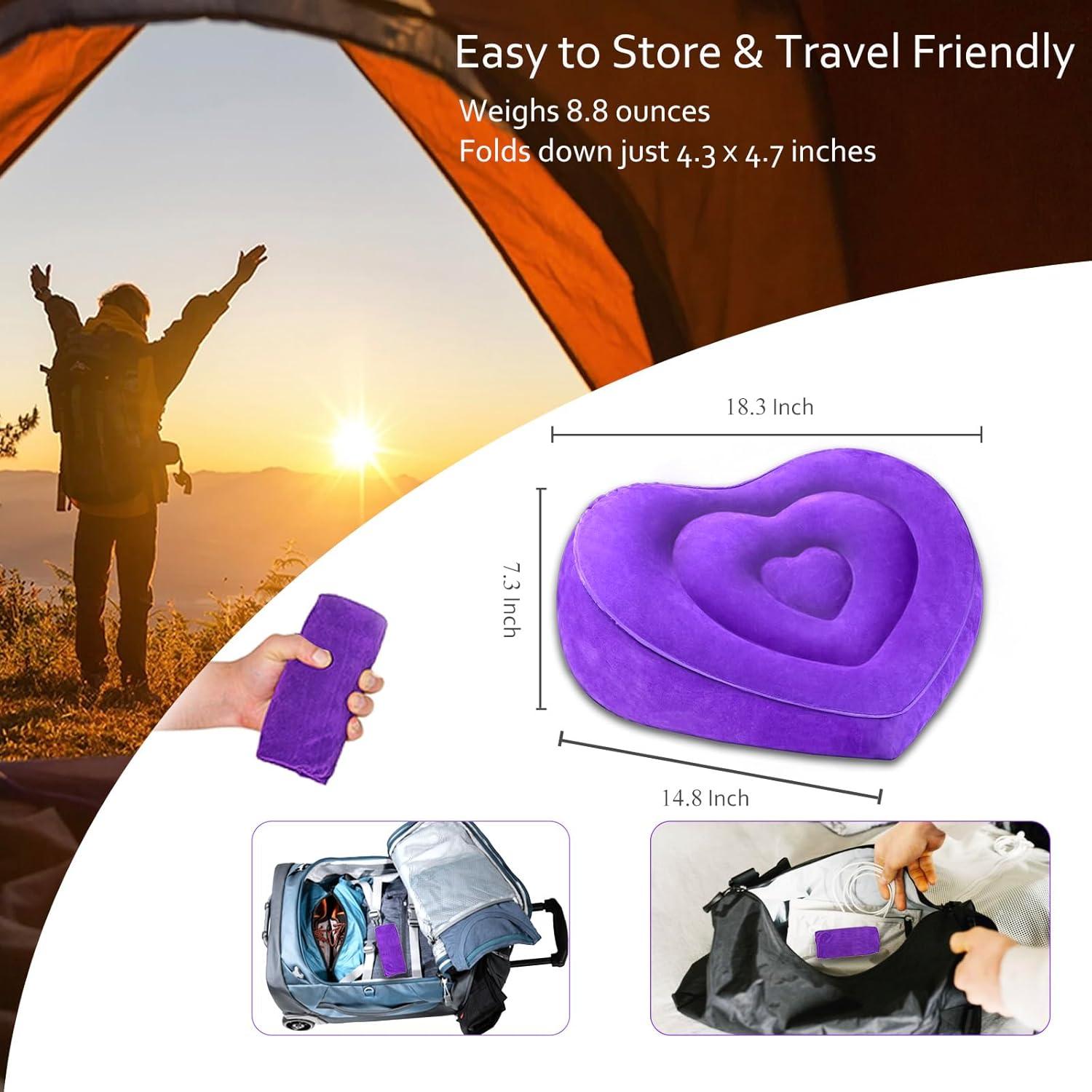 Almohada Inflable de Elevación de Piernas Hawtail - Corazón