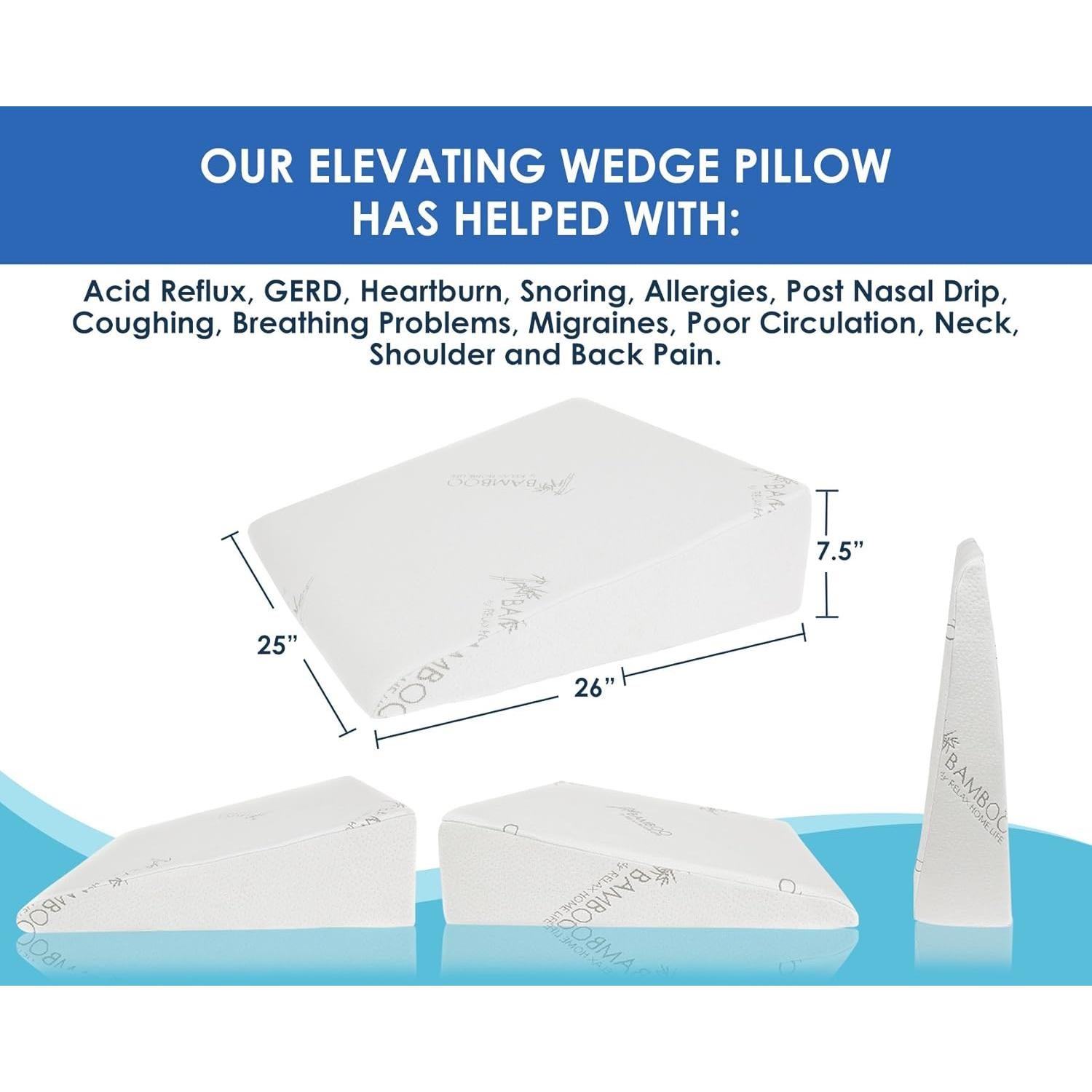 Cojín cuña Relax HOME LIFE 63.5x66 cm con espuma viscoelástica