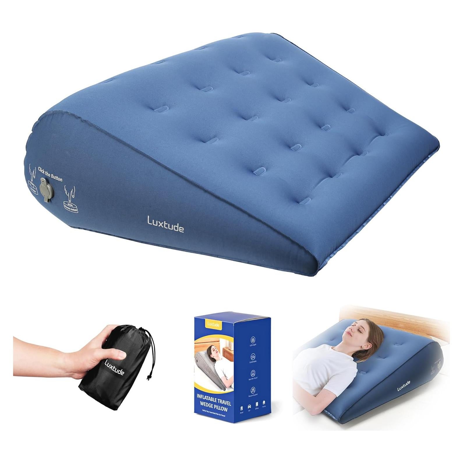 Cojín Inflable Luxtude en Forma de Cuña para Alivio de Espalda