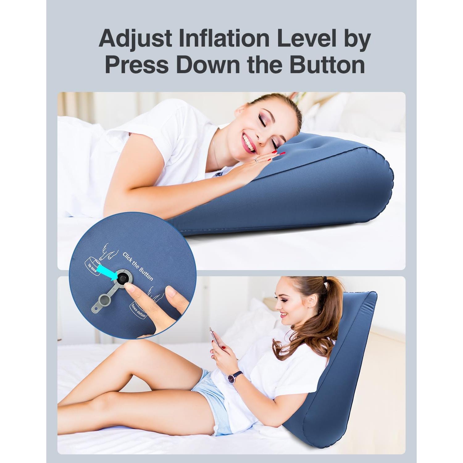 Cojín Inflable Luxtude en Forma de Cuña para Alivio de Espalda