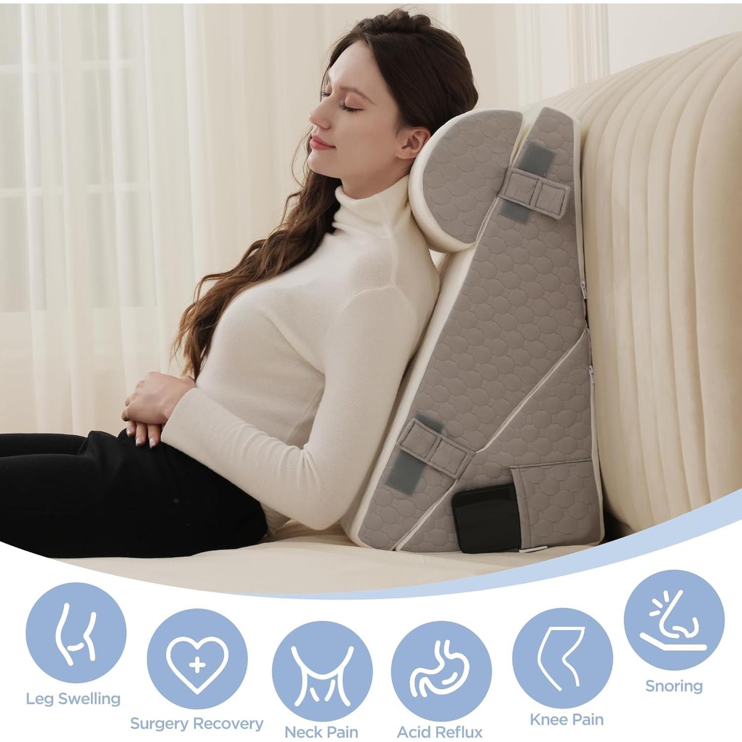 Cojín en Cuña Ortopédico Flyxunfri 10 en 1 Ajustable 55.88x30.48 cm