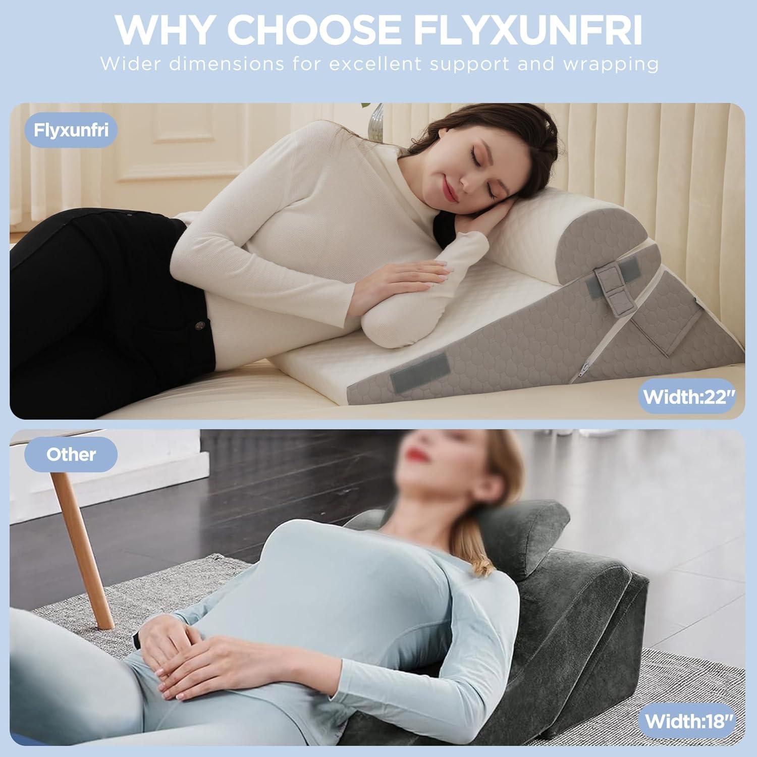 Cojín en Cuña Ortopédico Flyxunfri 10 en 1 Ajustable 55.88x30.48 cm