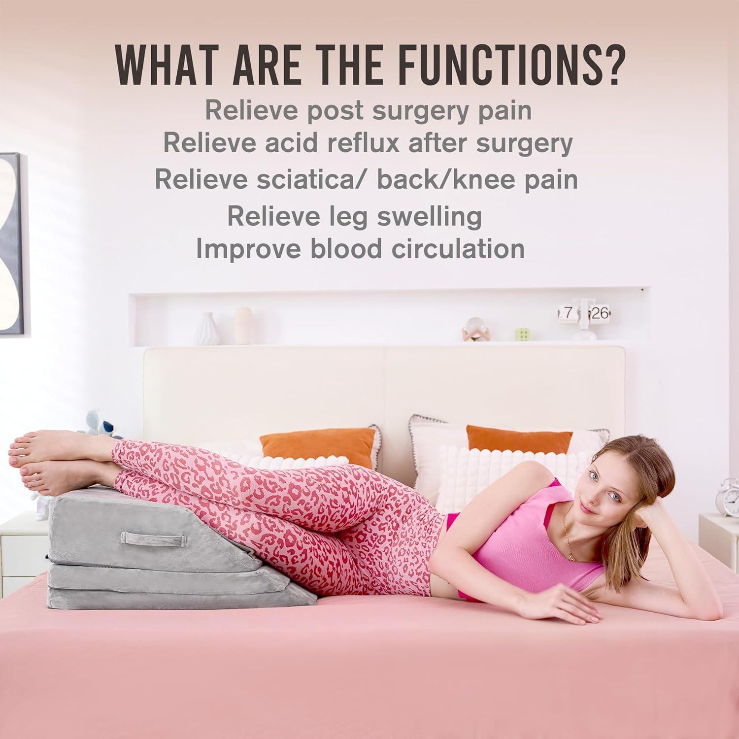 Cojín en cuña Jakoola Rex-Gris 25 cm Espuma Viscoelástica