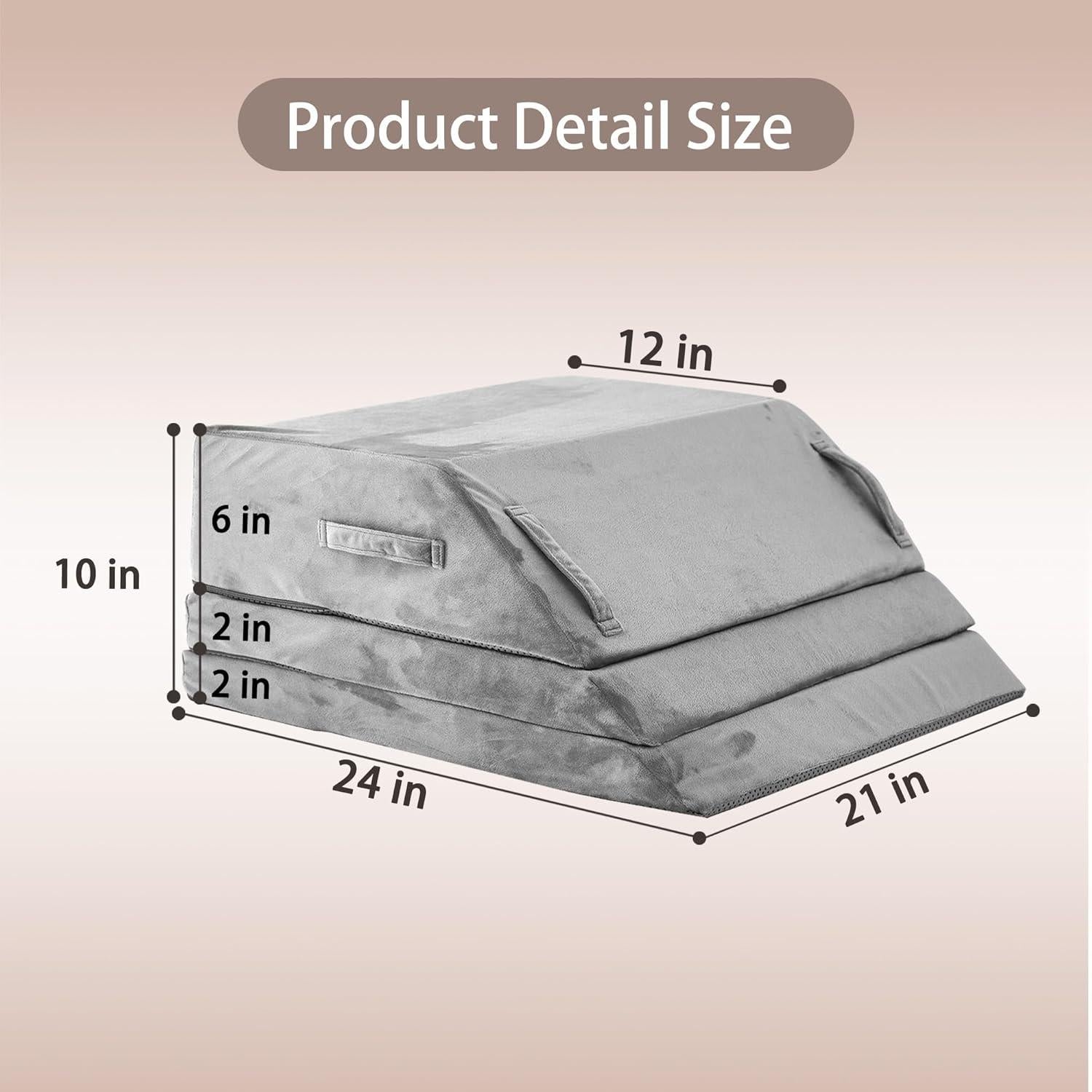 Cojín en cuña Jakoola Rex-Gris 25 cm Espuma Viscoelástica