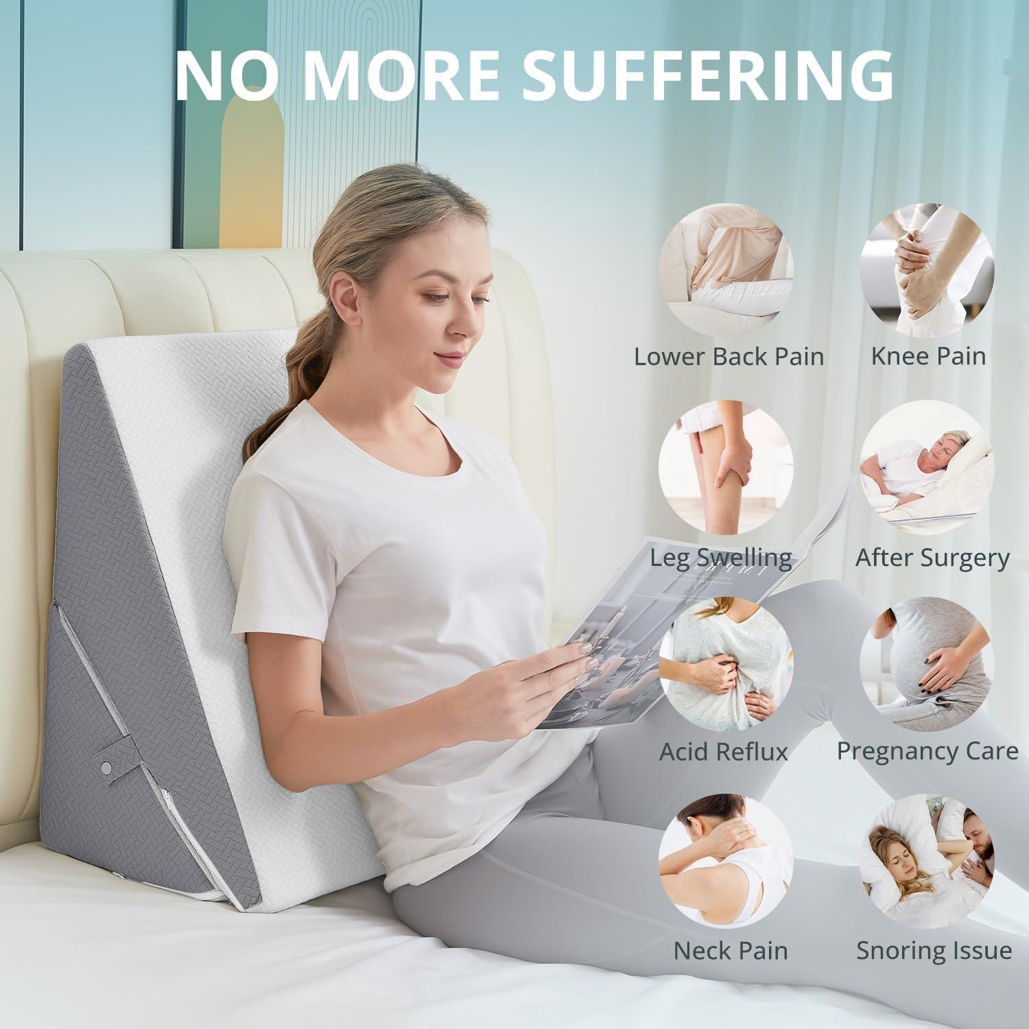 Almohada en Cuña Ajustable Sasttie 7 en 1 Espuma Viscoelástica