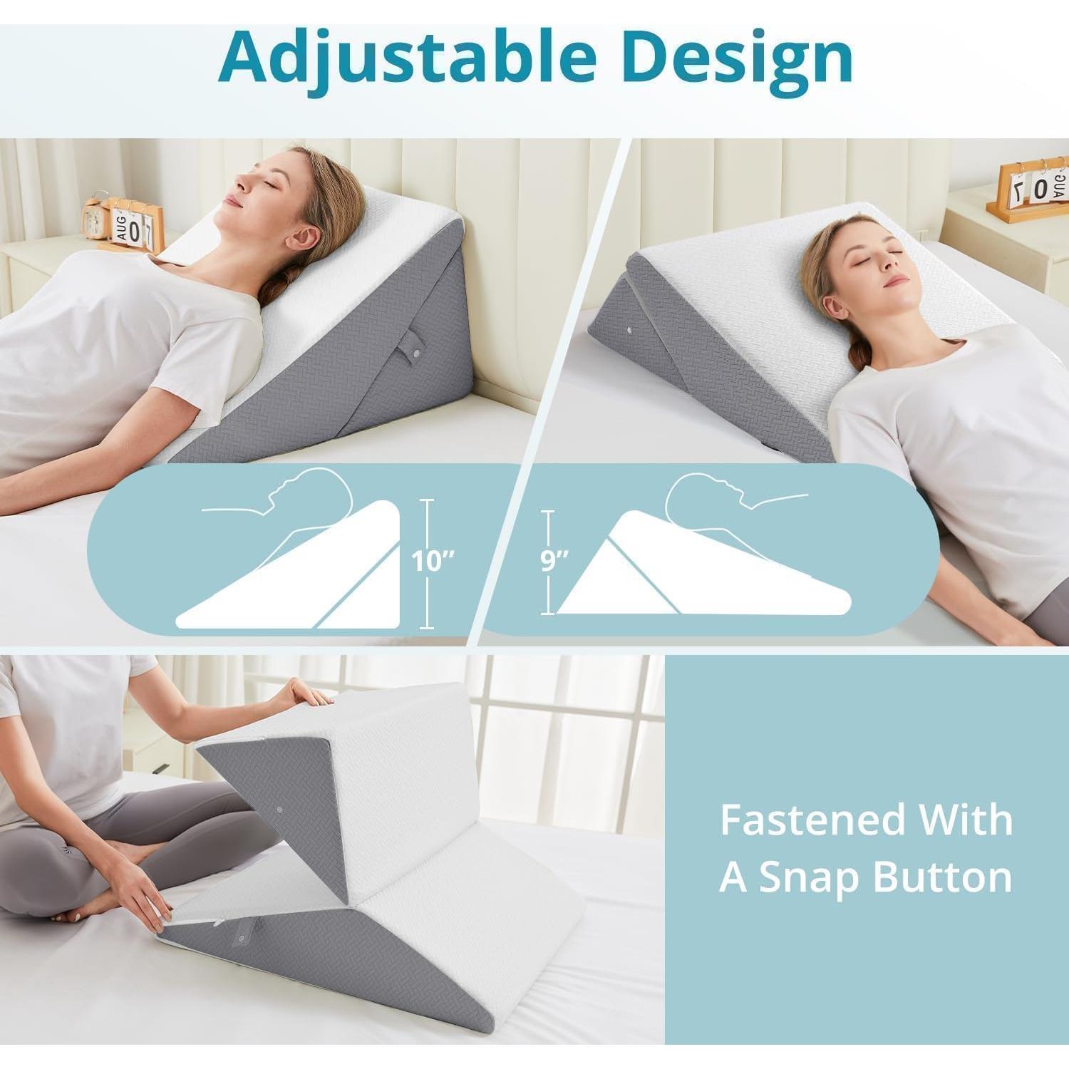 Almohada en Cuña Ajustable Sasttie 7 en 1 Espuma Viscoelástica