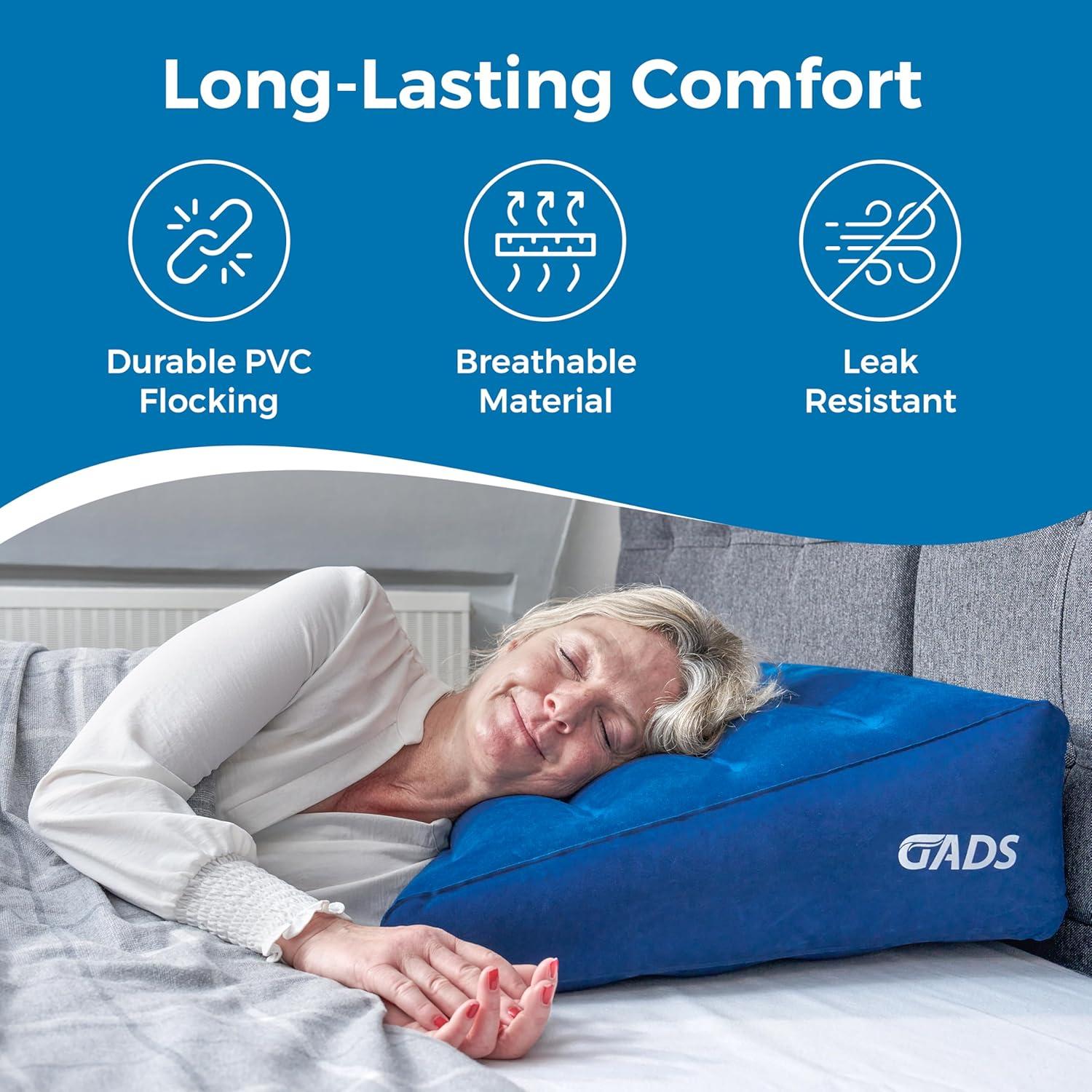 Cojín en Cuña Inflable GADS para Dormir y Viajar - Ajustable