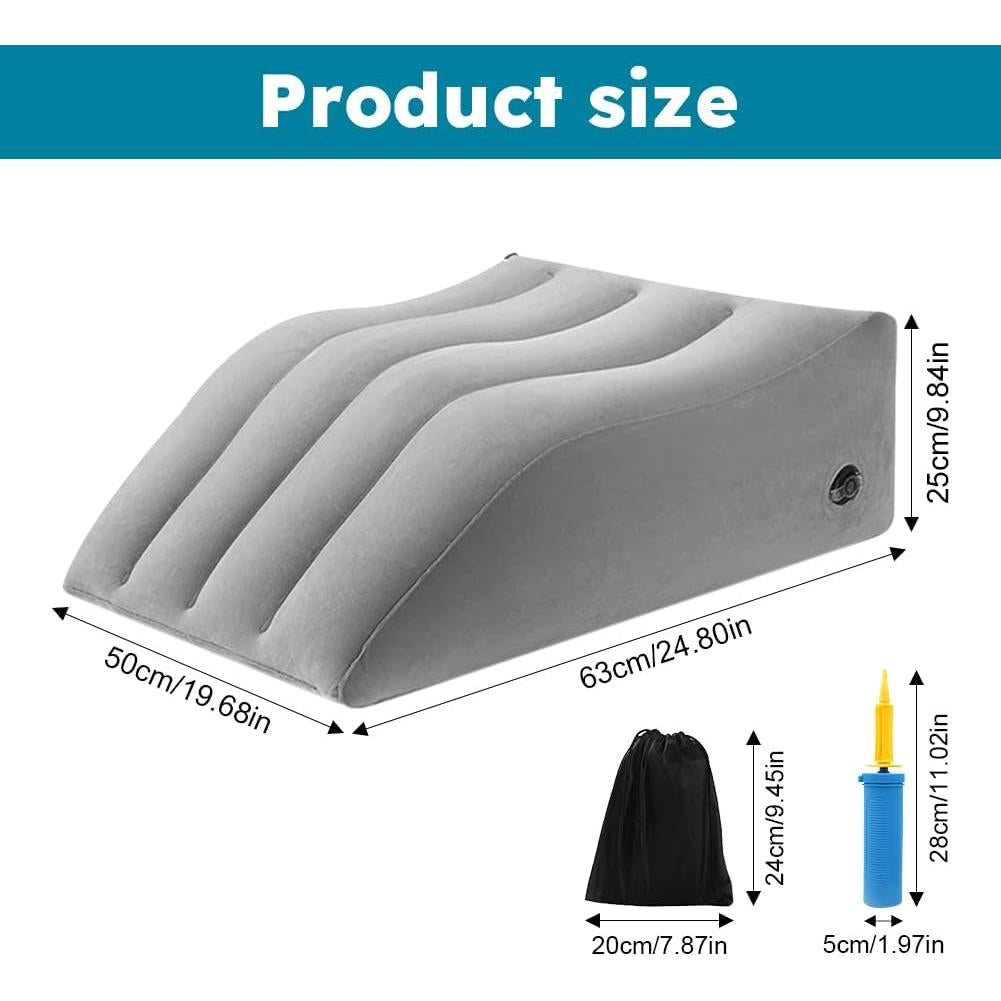 Cojín Inflable Tookie para Elevar Piernas - Gris 63x50x25cm